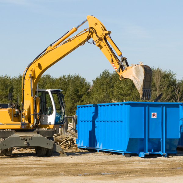 what size residential dumpster rentals are available in Twin Valley